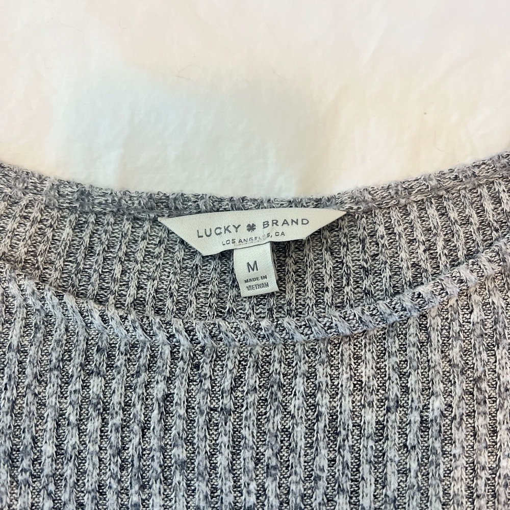 Lucky Brand Gray Knit Sweater